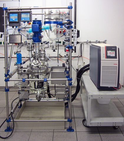 Procesthermostaat PRESTO A40 met QVF glasreactor