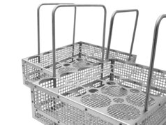 Stainless steel test tube racks Basket for 20 bottles view 1