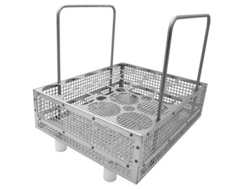 Штативы для пробирок из нержавеющей стали Вставная корзина для 20 бутылок вид 1