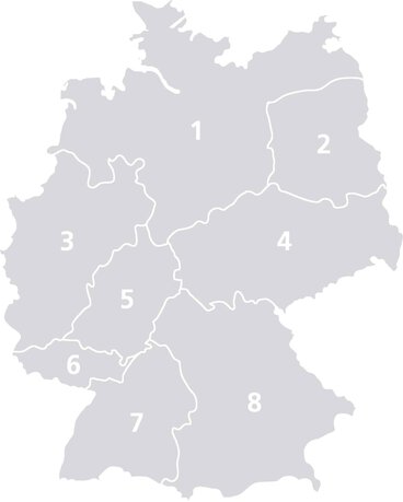 JULABO Vertriebsgebiete Deutschland